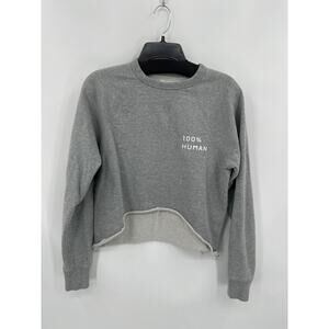 Everlane 100% Human custom cropped Long sleeve Sweatshirt Size Small